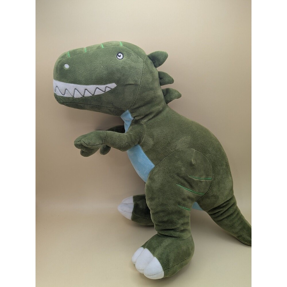 Your Zone Kids Green T-Rex Dinosaur 3D Plush Figural Pillow Stuffed Animal Toy